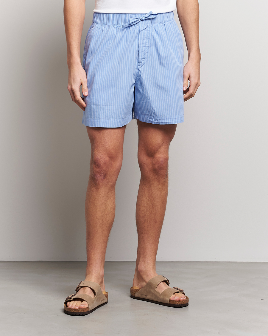 Men | Tekla | Tekla | Poplin Pyjama Shorts Pin Stripes