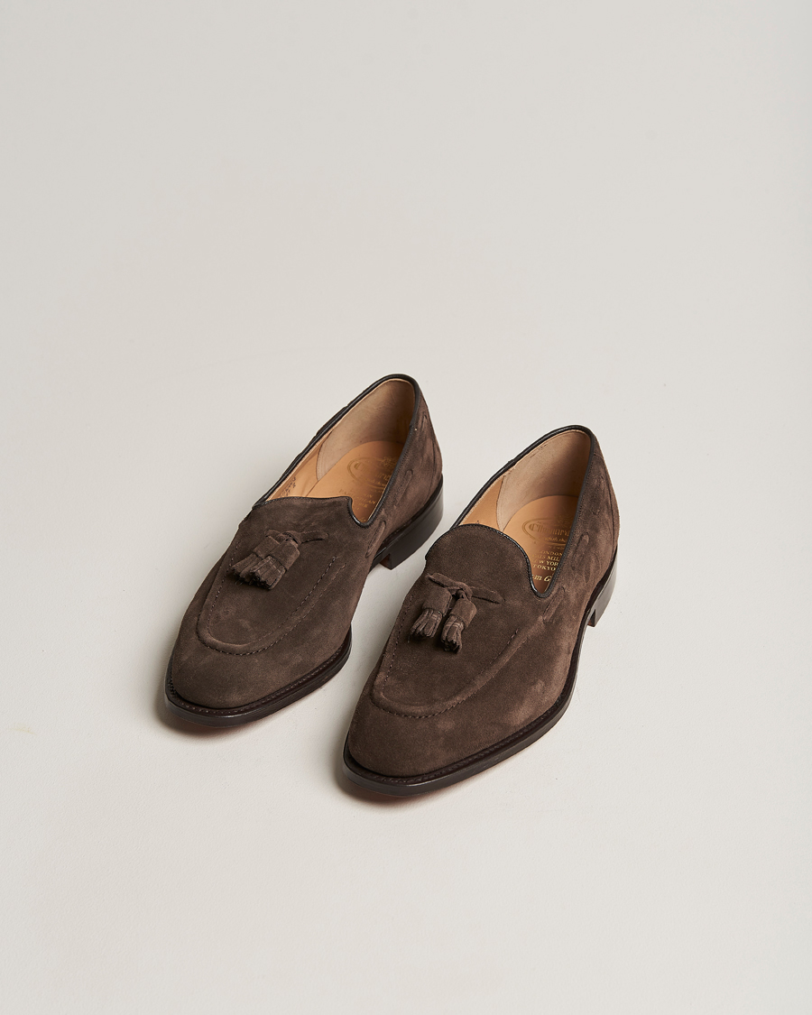 Homme | Loafers | Church\'s | Kingsley Suede Tassel Loafer Brown