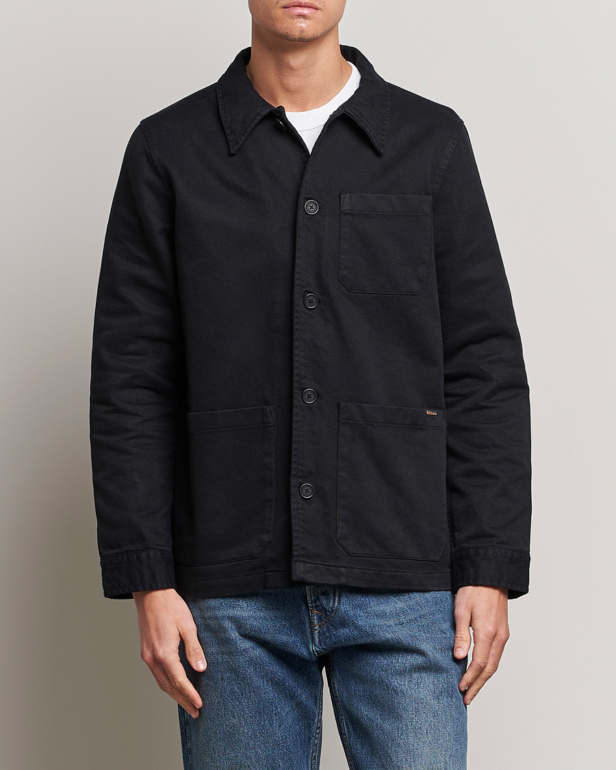 Men | Shirt Jackets | Nudie Jeans | Barney Worker Overshirt Black