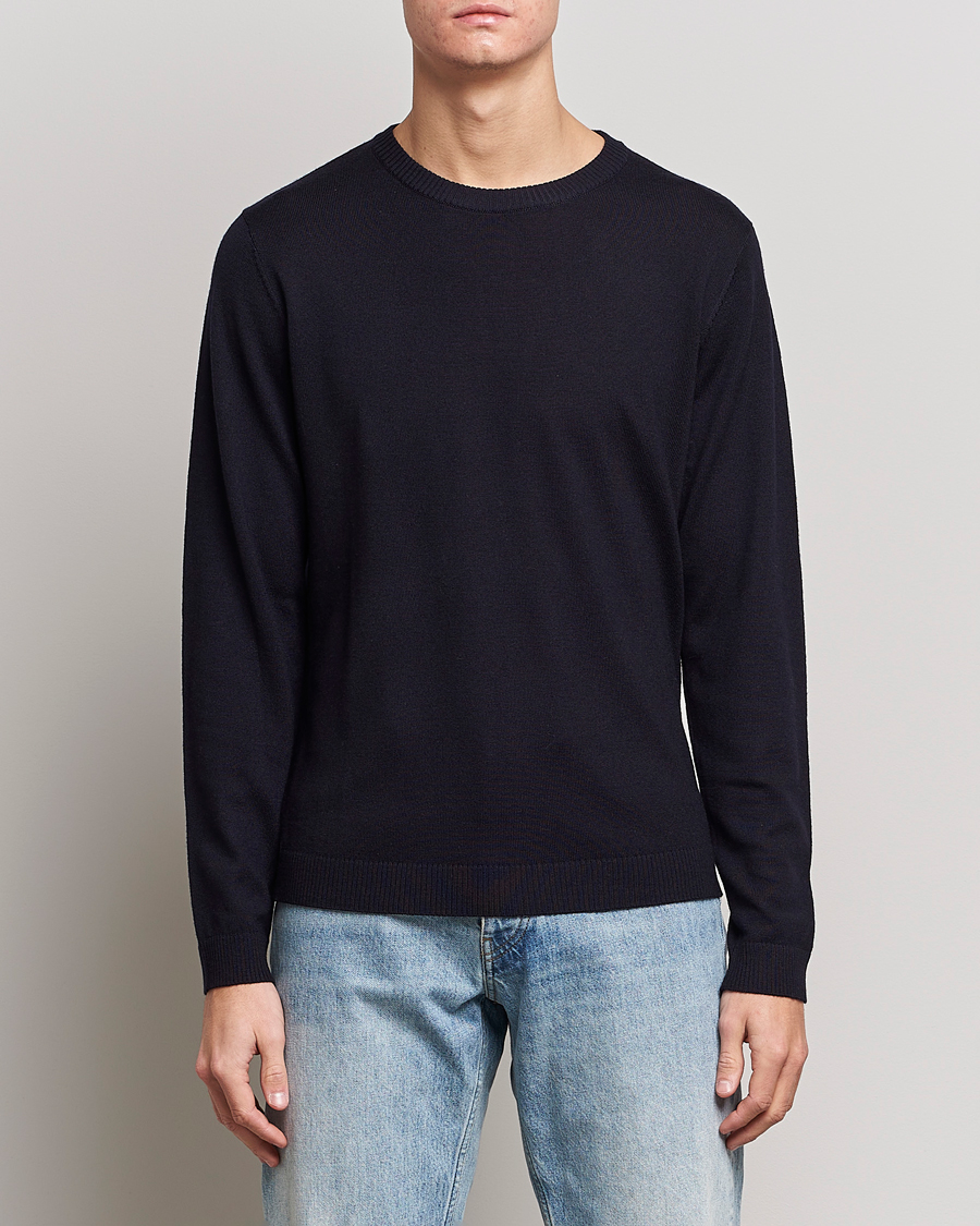 Homme | Pulls Et Tricots | A Day\'s March | Alagón Merino Crew Navy