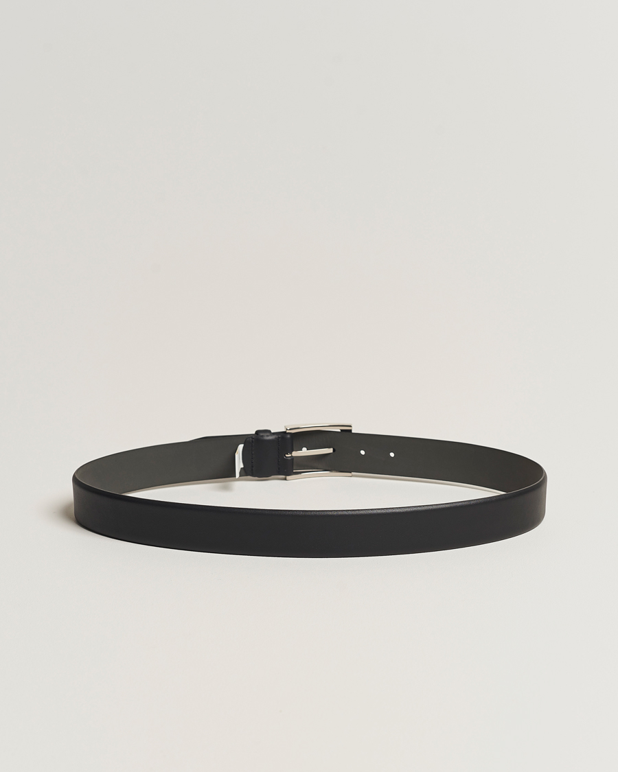 Men | BOSS BLACK | BOSS BLACK | Barnabie Leather Belt 3,5 cm Black