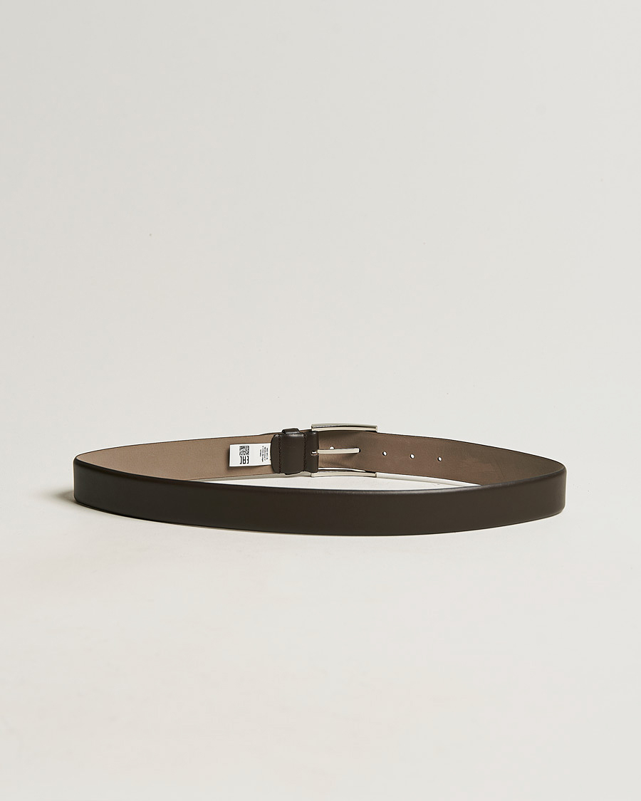 Men | Accessories | BOSS BLACK | Barnabie Leather Belt 3,5 cm Dark Brown
