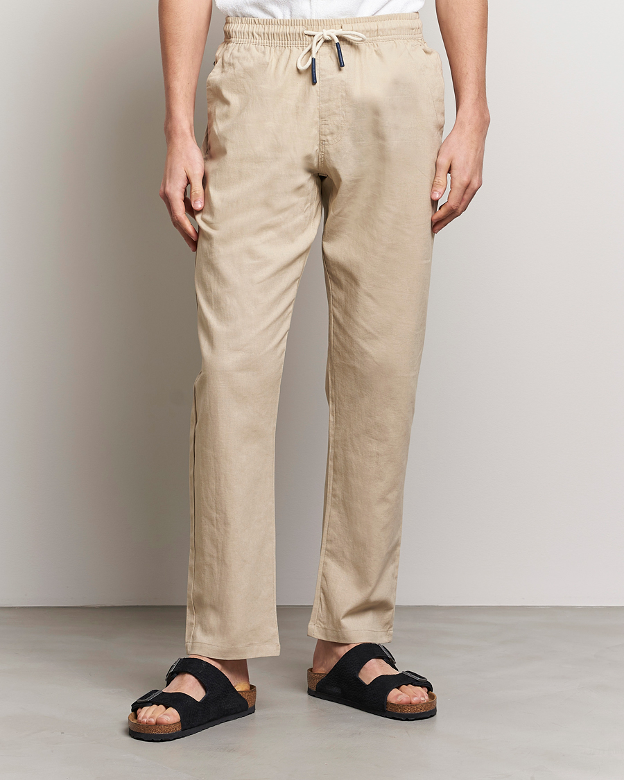 Herr | Kläder | OAS | Linen Long Pants Beige