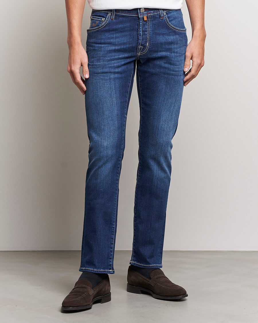 Men | Blue jeans | Jacob Cohën | Nick 622 Slim Fit Stretch Jeans Medium Dark