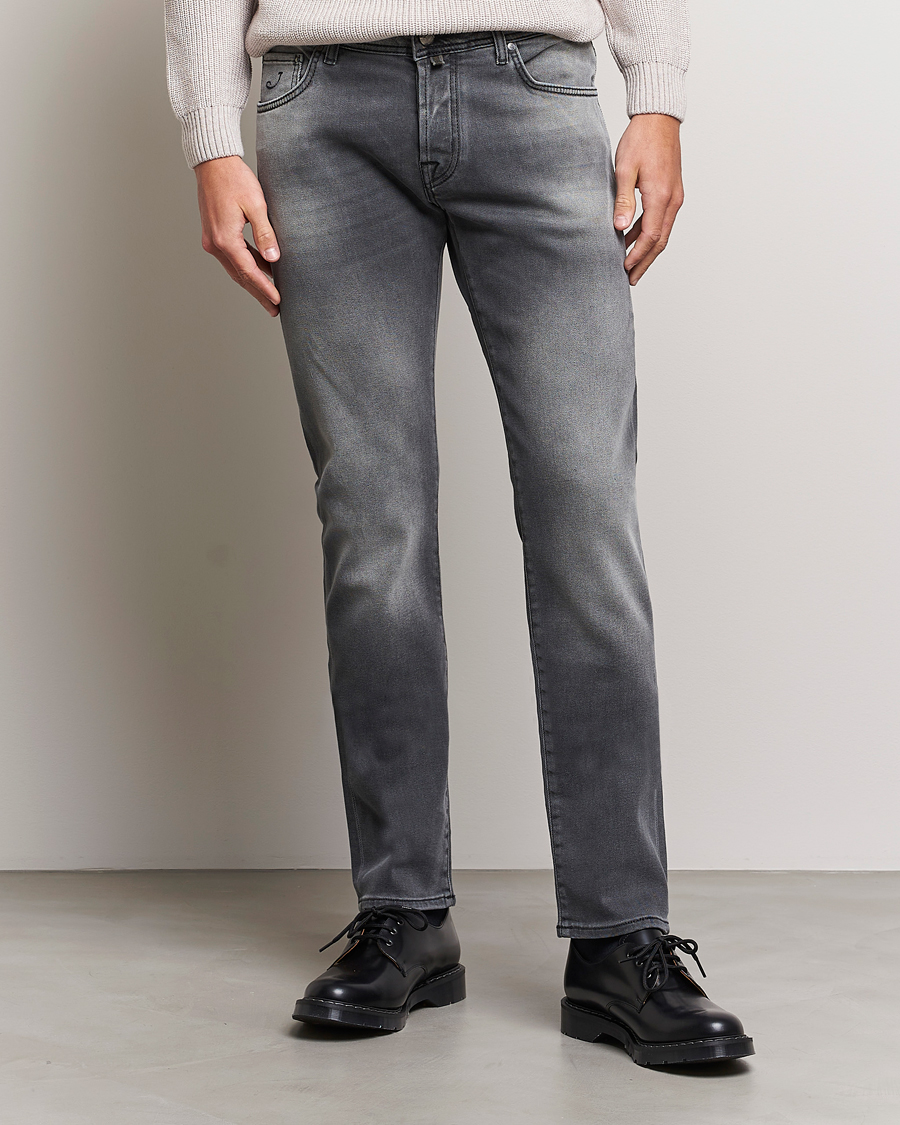 Men | Black jeans | Jacob Cohën | Nick 622 Slim Fit Stretch Jeans Black Medium Wash