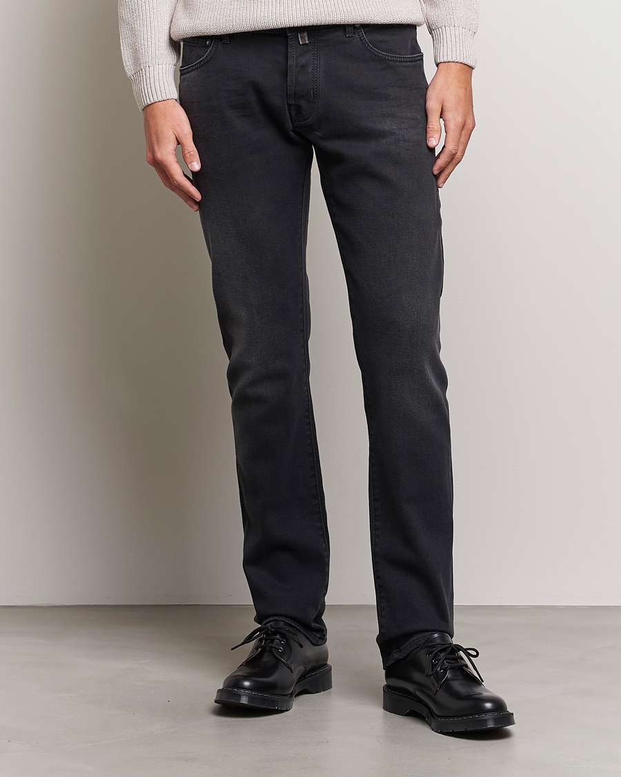 Men | Black jeans | Jacob Cohën | Nick 622 Slim Fit Stretch Jeans Black Dark Stone