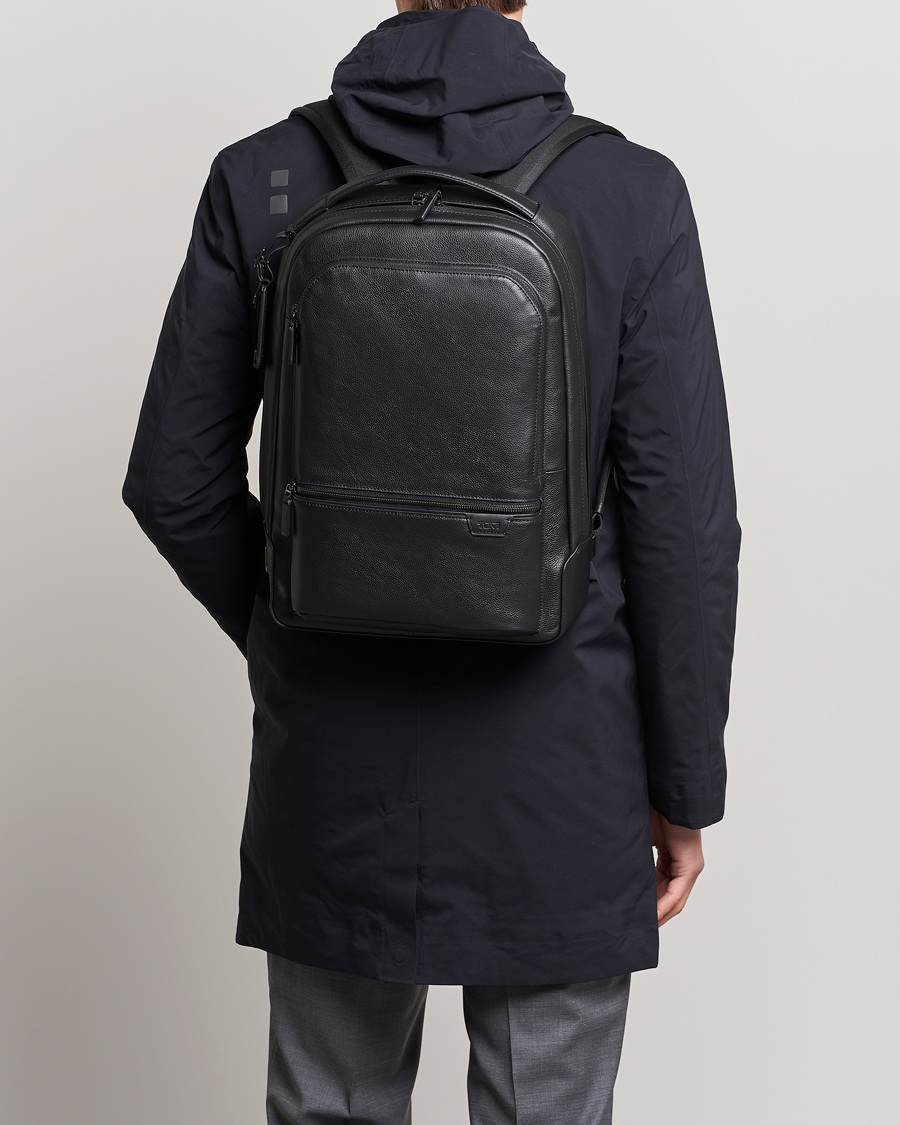 Men | Accessories | TUMI | Harrison Bradner Leather Backpack Black