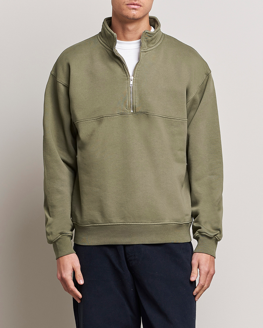 Men | Clothing | Colorful Standard | Classic Organic Half-Zip Dusty Olive
