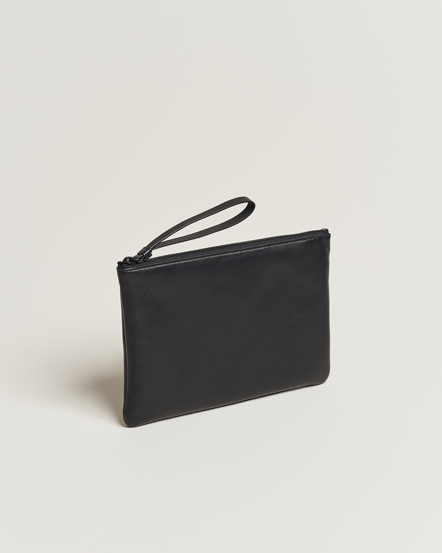 Men | Common Projects | Common Projects | Medium Flat Nappa Leather Pouch Black