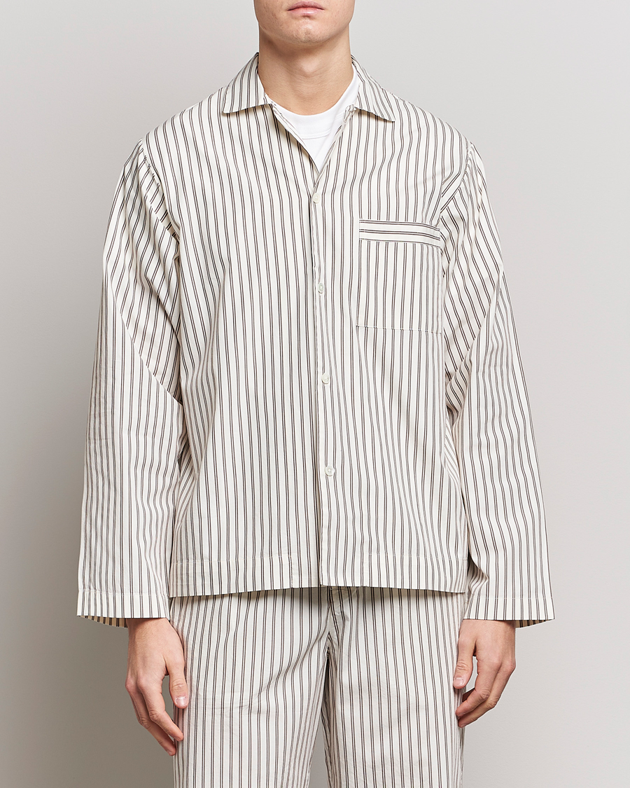 Men | Pyjamas | Tekla | Poplin Pyjama Shirt Hopper Stripes