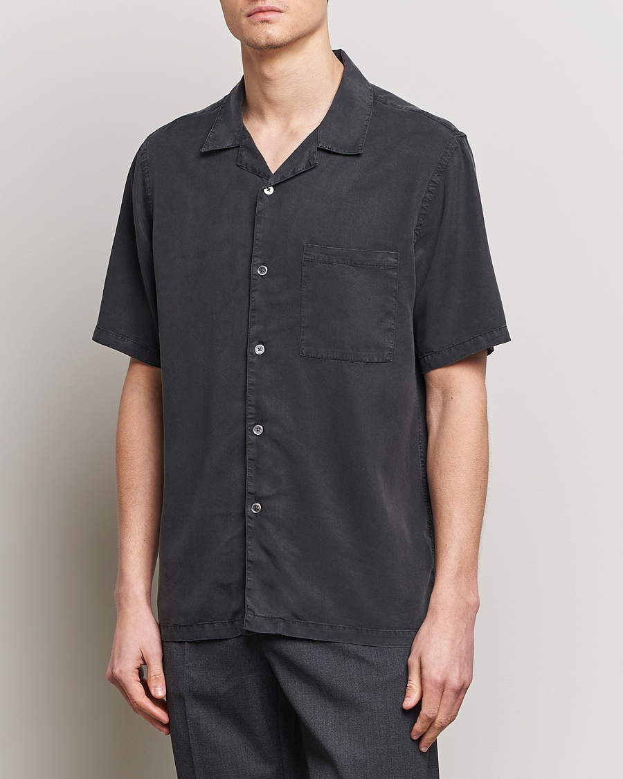 Homme | Chemises | A Day\'s March | Yamu Lyocell Shirt Off Black