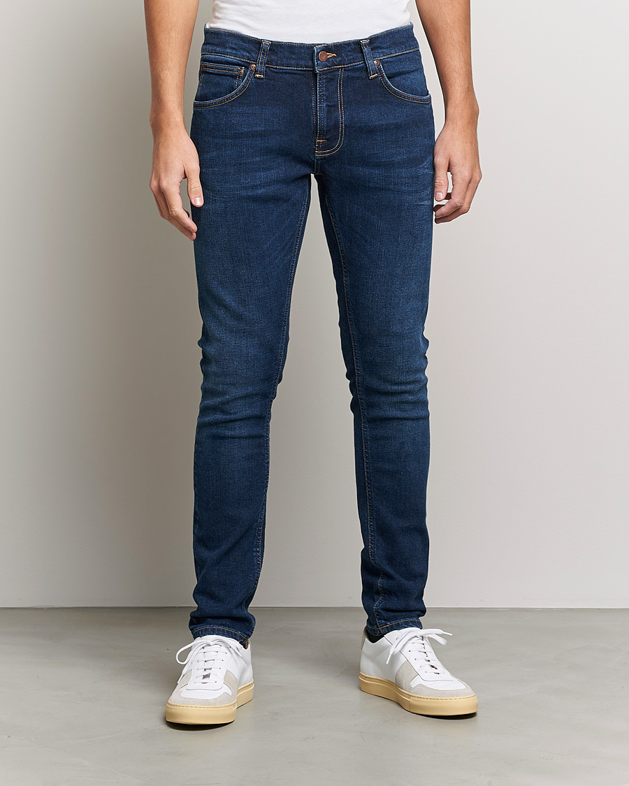 Men | Clothing | Nudie Jeans | Tight Terry Jeans Dark Steel