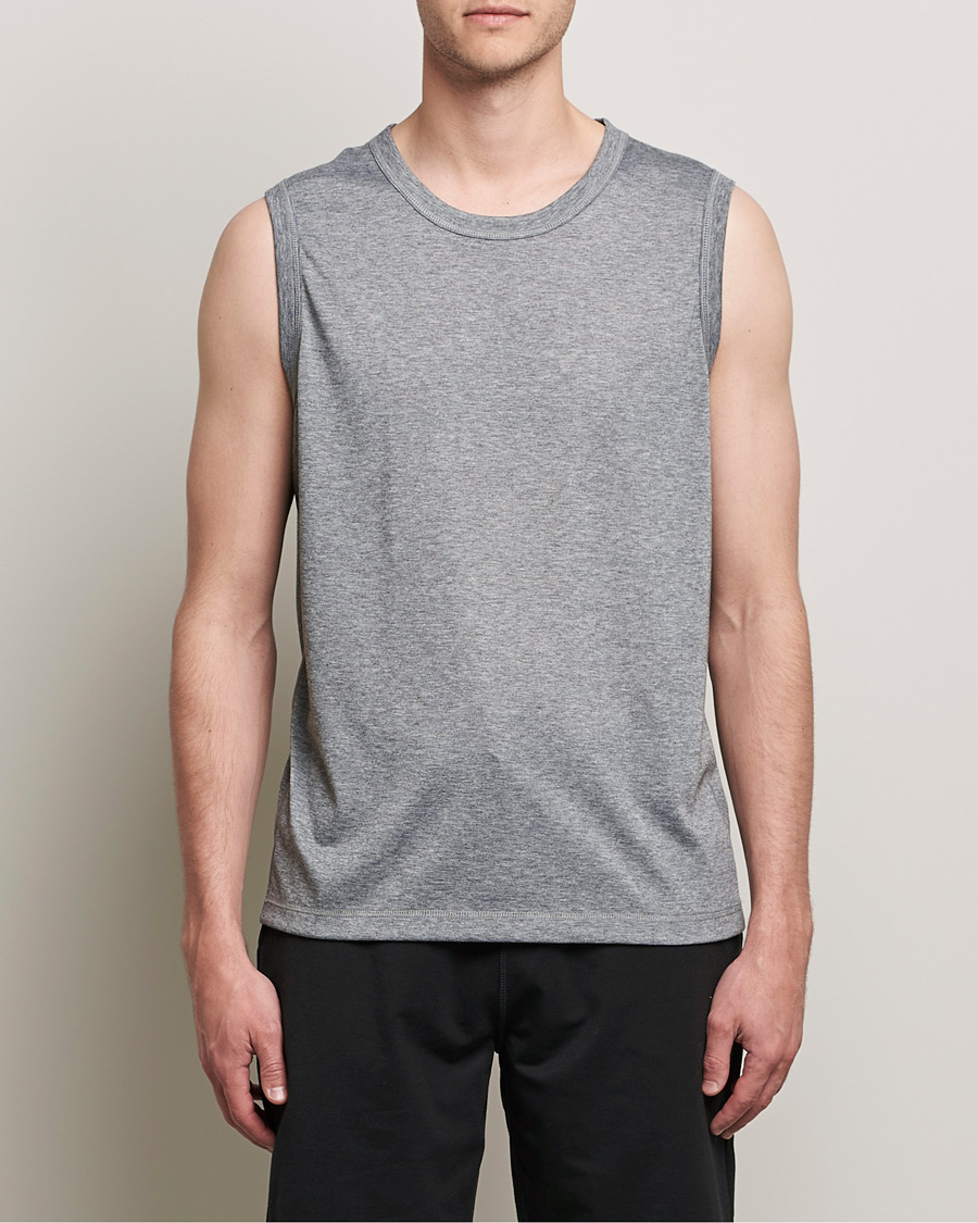 Men | Clothing | Sunspel | Active Vest Grey Melange