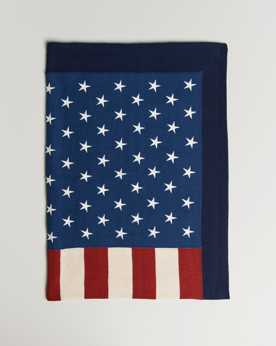 Men | Lifestyle | Ralph Lauren Home | RL Flag 54x72 Cotton Throw Navy