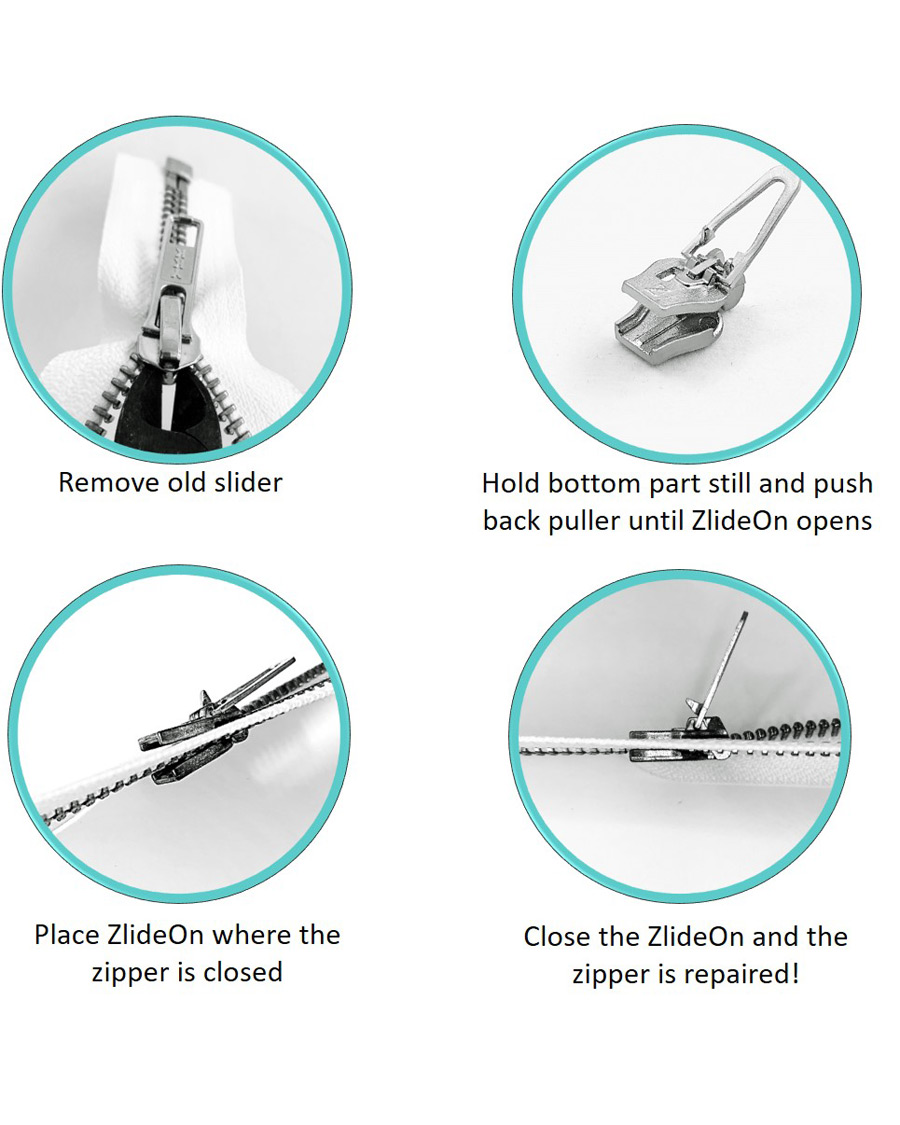 Men | Repair | ZlideOn | Narrow Zipper Silver XS