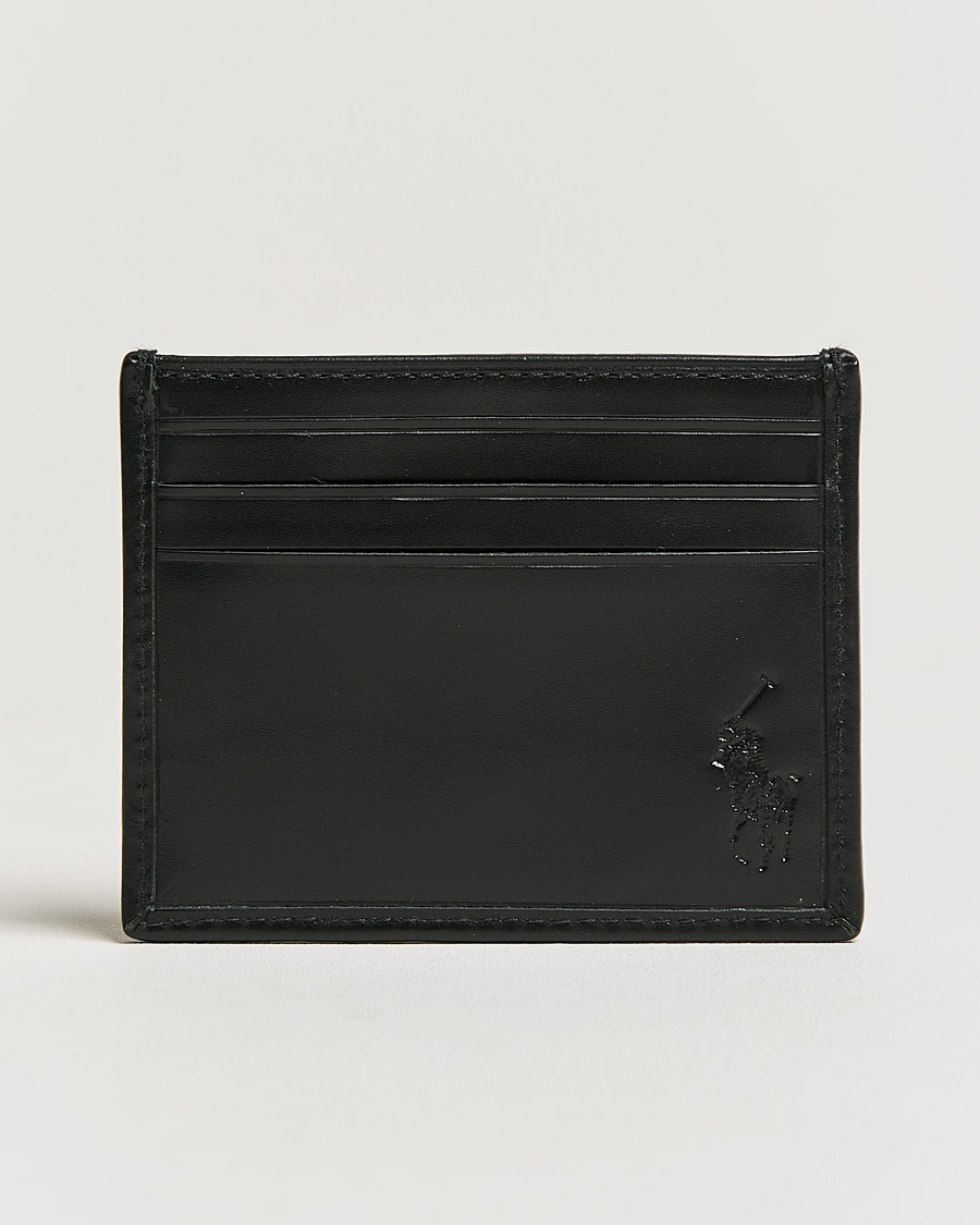 Men |  | Polo Ralph Lauren | All Over PP Leather Credit Card Holder Black/White
