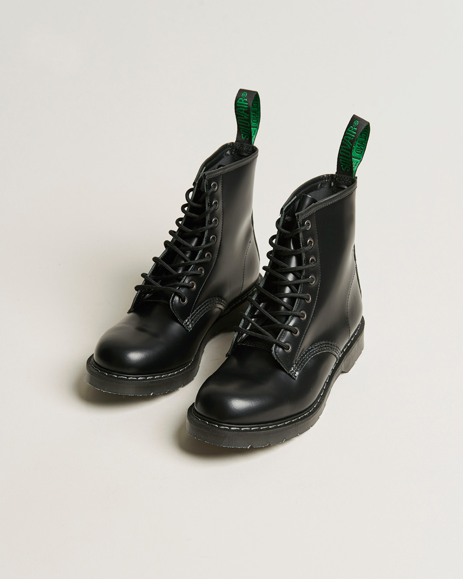 Men | Winter shoes | Solovair | 8 Eye Derby Boot Black Shine