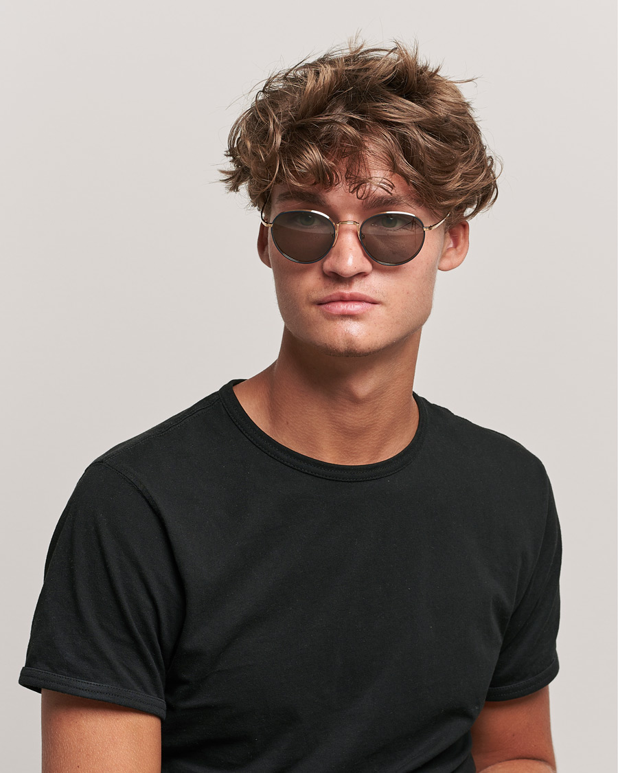Men | Accessories | Thom Browne | TB-S119 Sunglasses Navy/White Gold