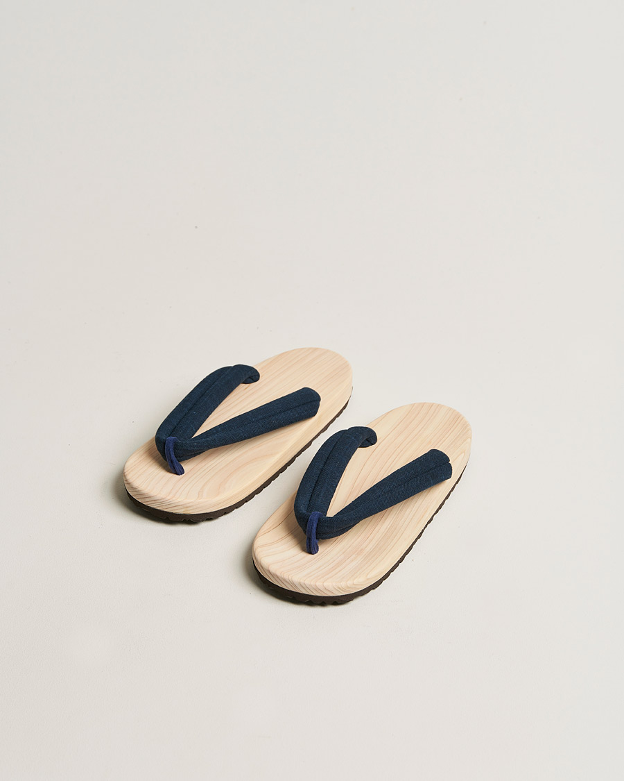 Men | Shoes | Beams Japan | Wooden Geta Sandals Navy