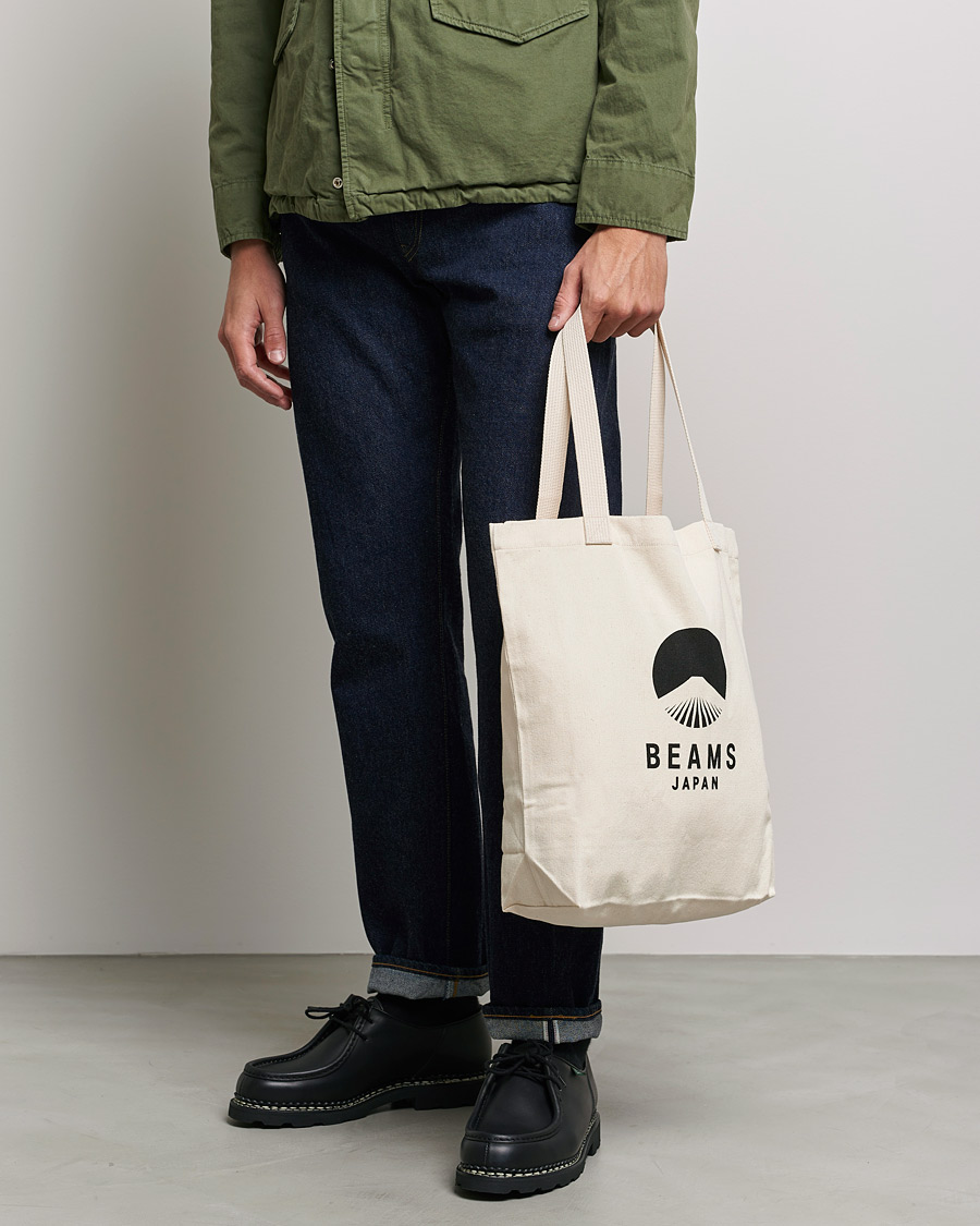 Homme | Cadeaux | Beams Japan | x Evergreen Works Tote Bag White/Black
