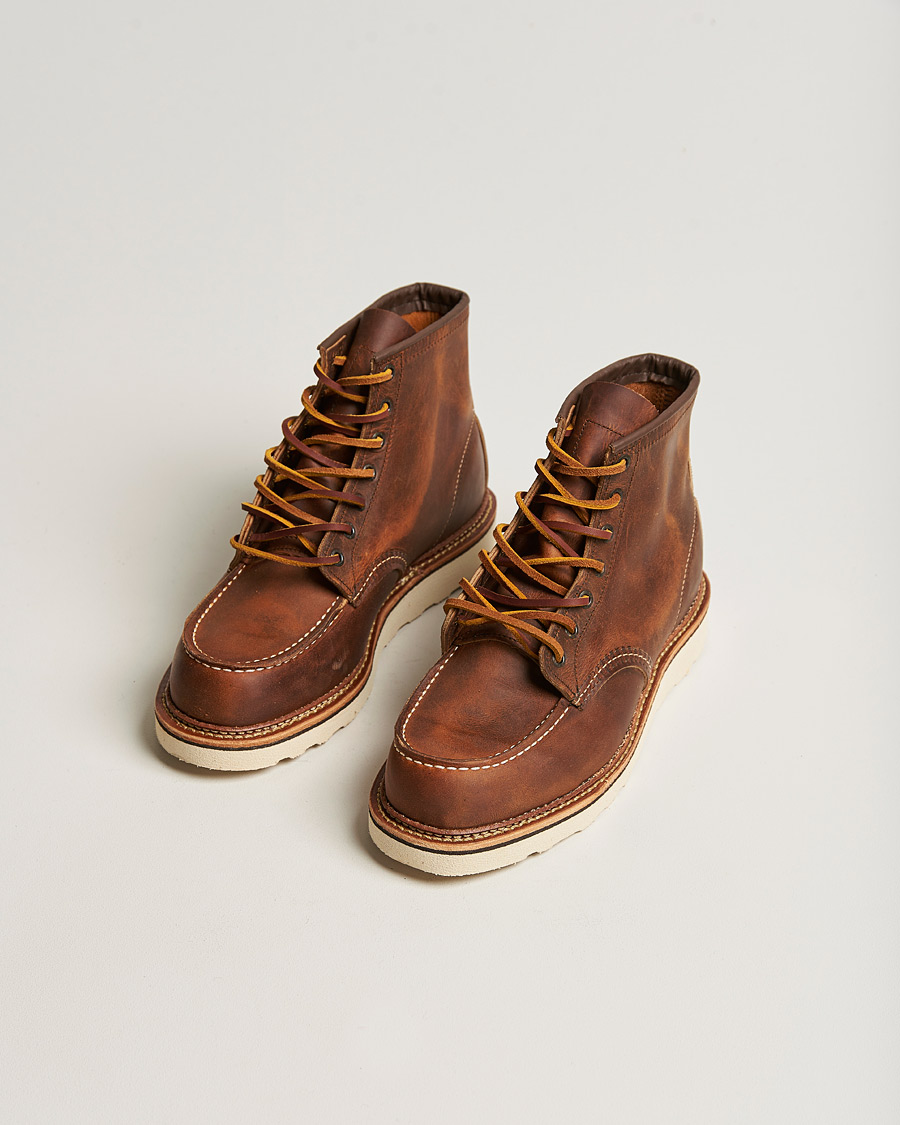 Men | American Heritage | Red Wing Shoes | Moc Toe Boot Copper Rough/Tough Leather