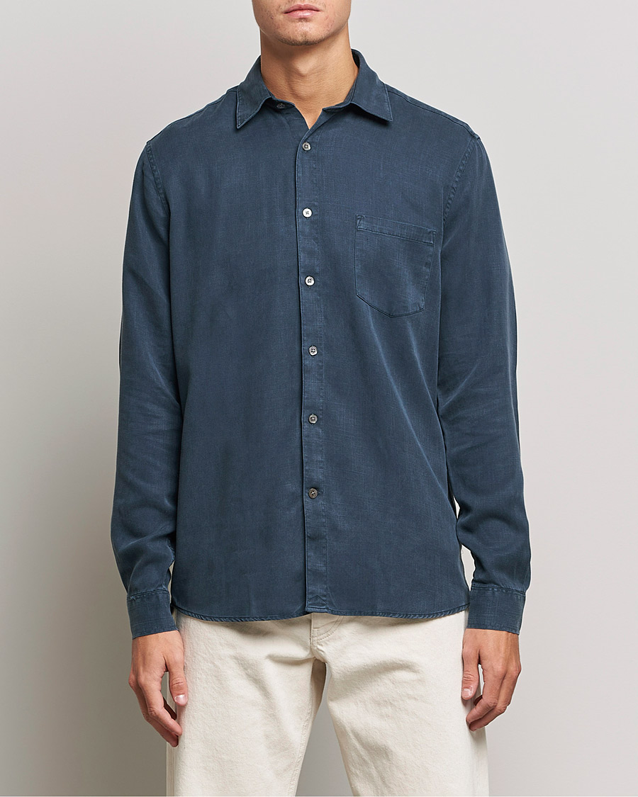Homme | Chemises | A Day\'s March | Daintree Tencel Shirt Navy
