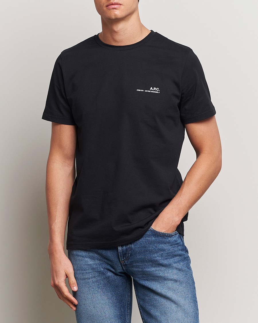 Men | Short Sleeve T-shirts | A.P.C. | Item T-Shirt Black