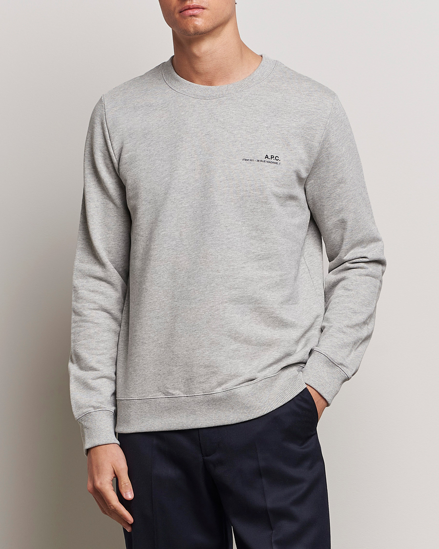Men | Sweatshirts | A.P.C. | Item Sweatshirt Heather Grey
