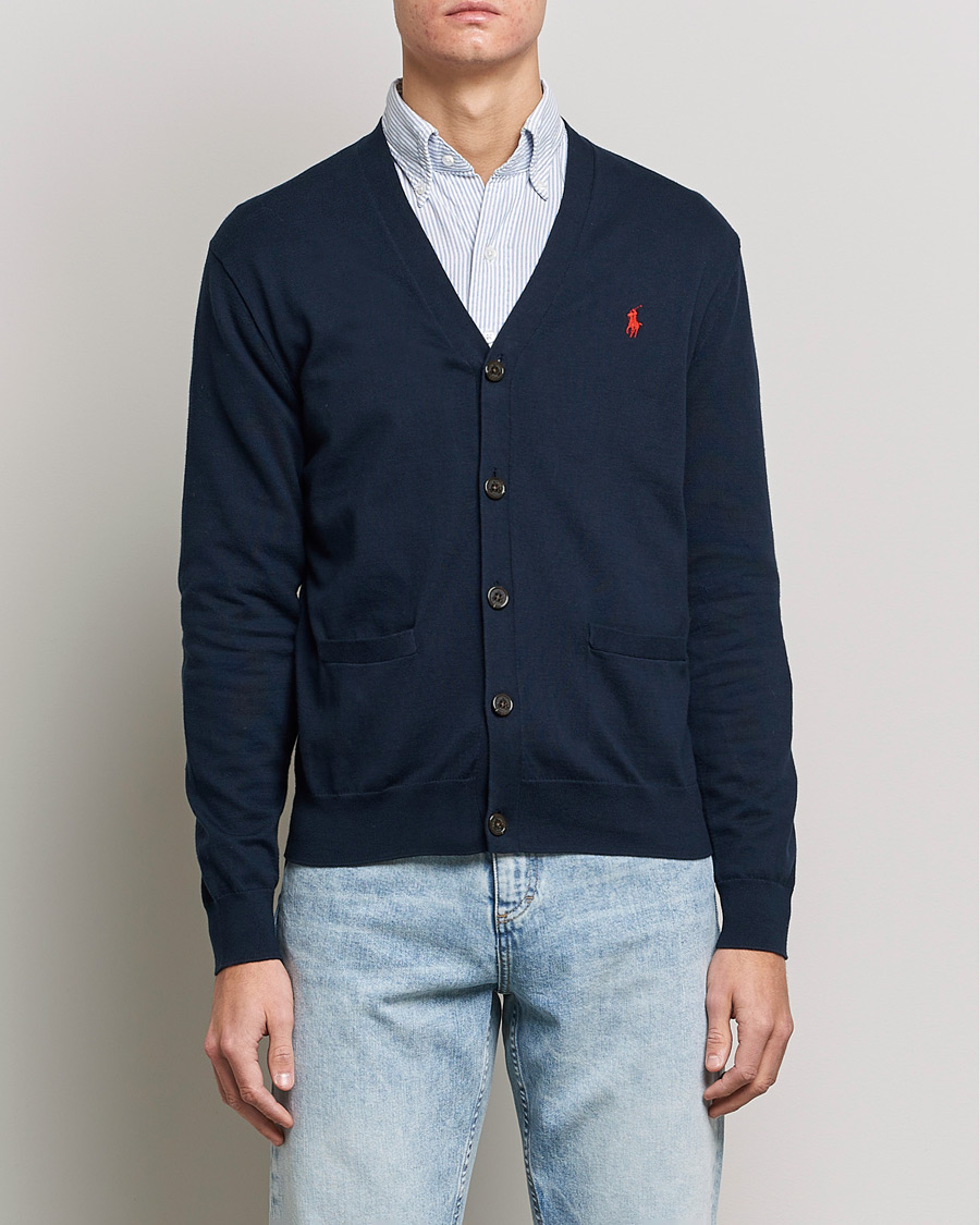 Men | Sweaters & Knitwear | Polo Ralph Lauren | Cotton Cardigan Hunter Navy