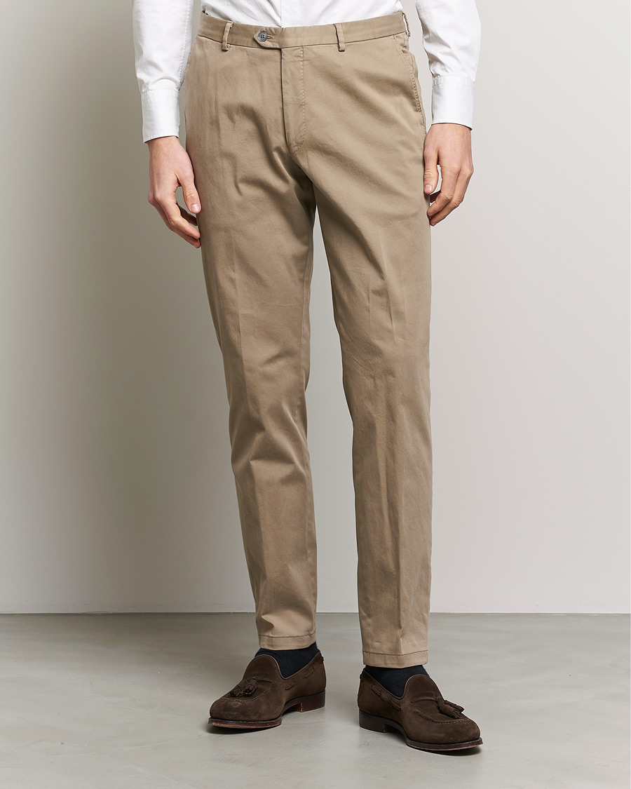 Men | Oscar Jacobson | Oscar Jacobson | Denz Casual Cotton Trousers Beige