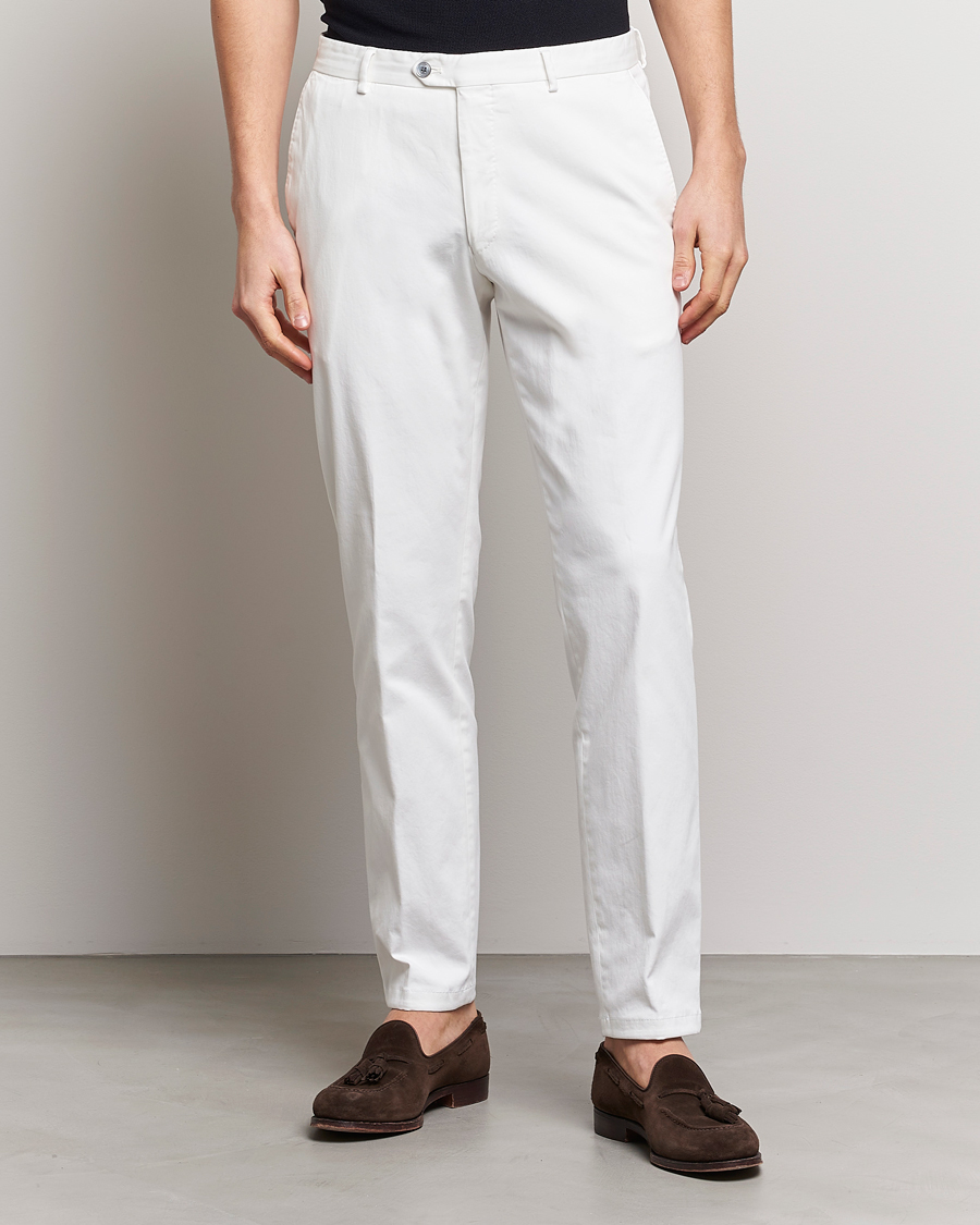Men | Oscar Jacobson | Oscar Jacobson | Denz Casual Cotton Trousers White
