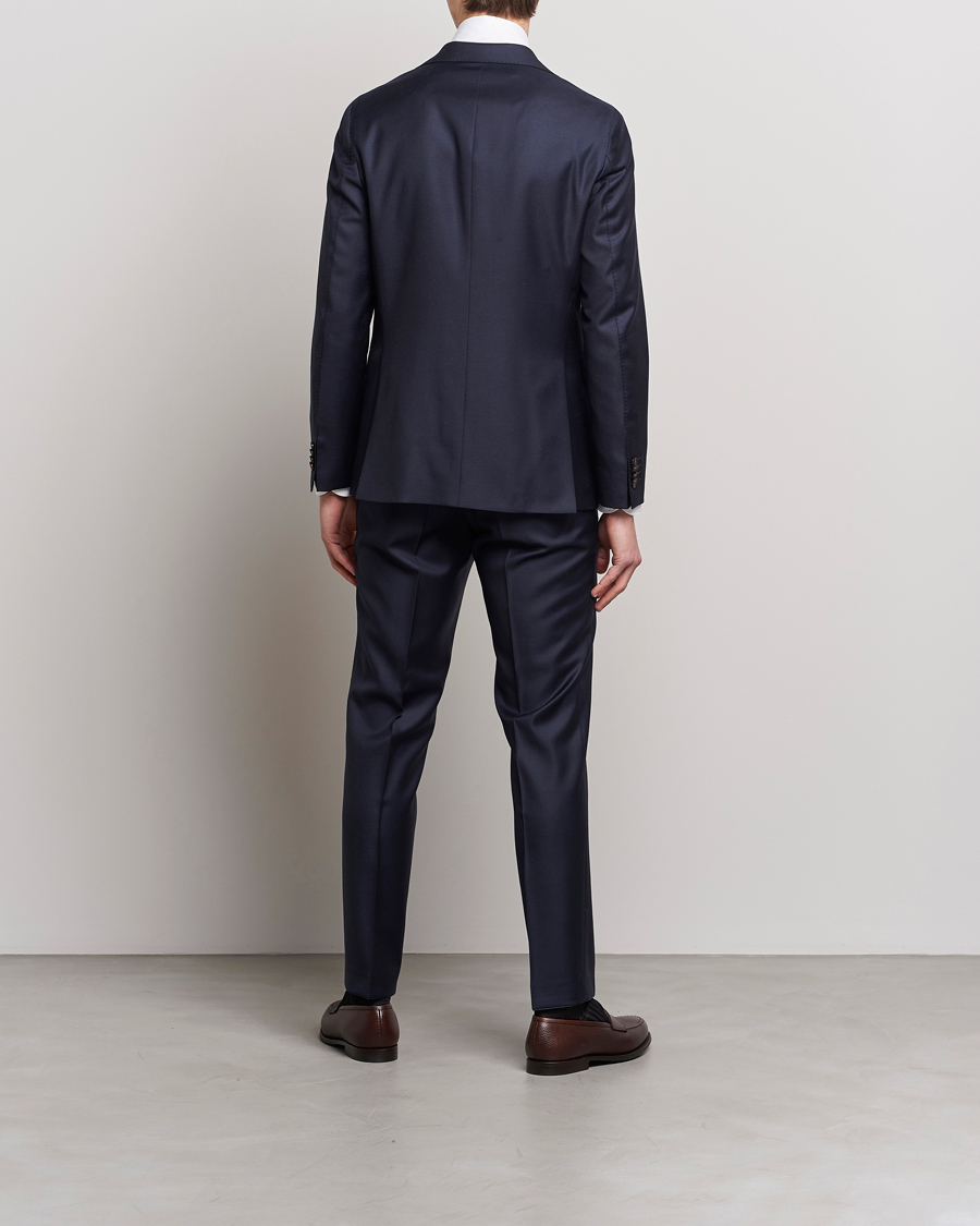 Men | Formal Wear | Oscar Jacobson | Ego Loro Piana Zelander Merino Wool Suit Navy