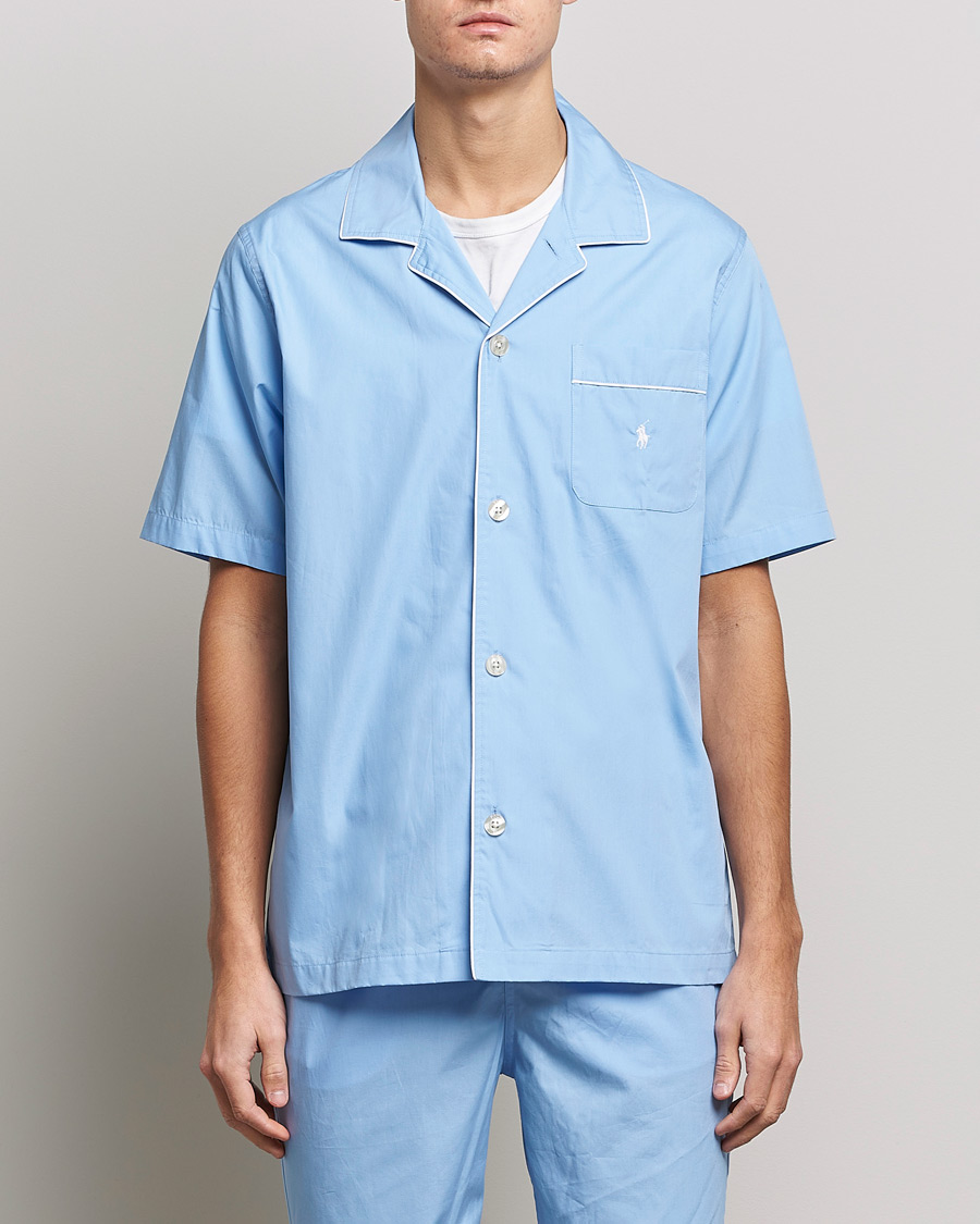 Men | Pyjamas | Polo Ralph Lauren | Cotton Short Pyajama Set Solid Austin Blue