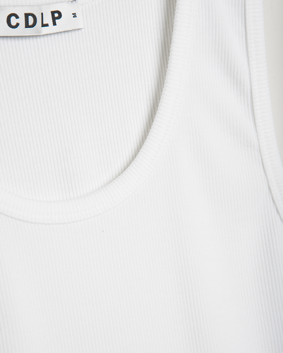 Men | Linen T-shirts | CDLP | Rib Tank Top White