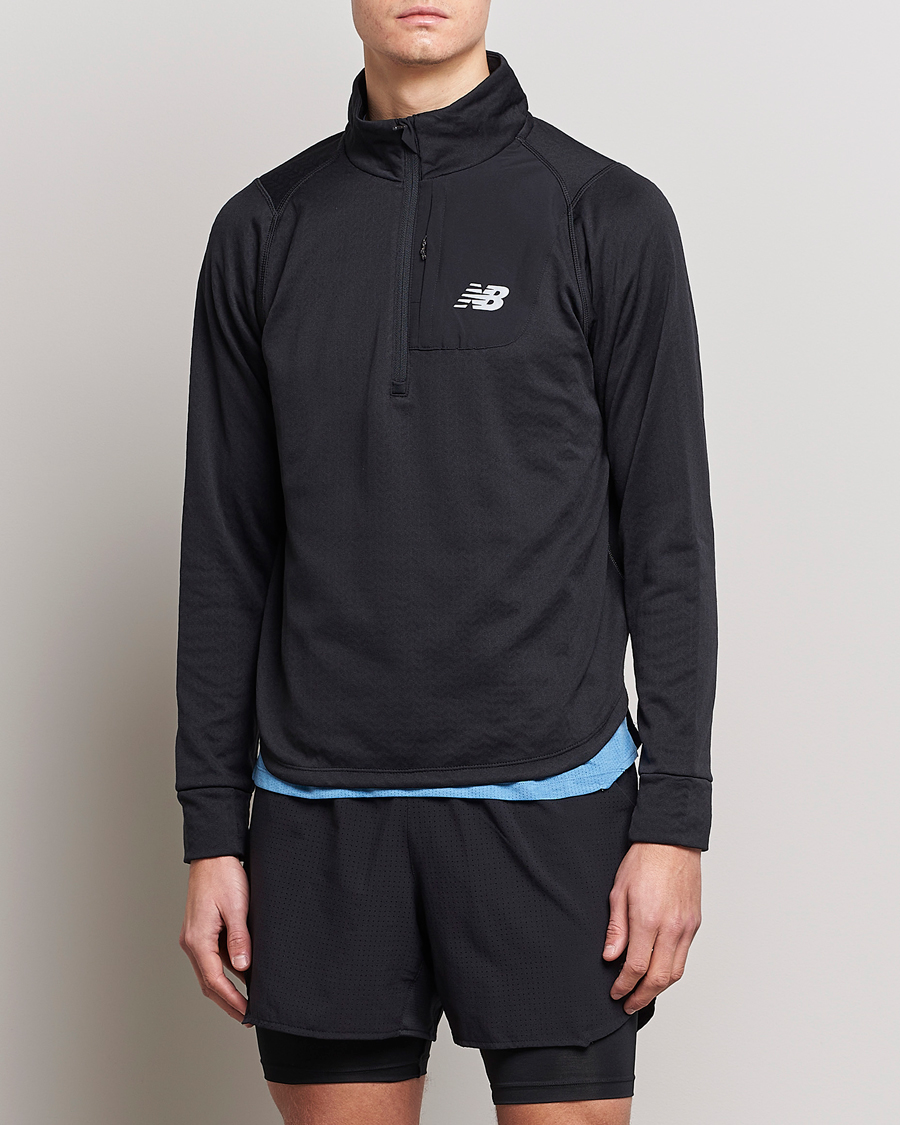 Men | Clothing | New Balance Running | NB Heat Grid Half Zip Black