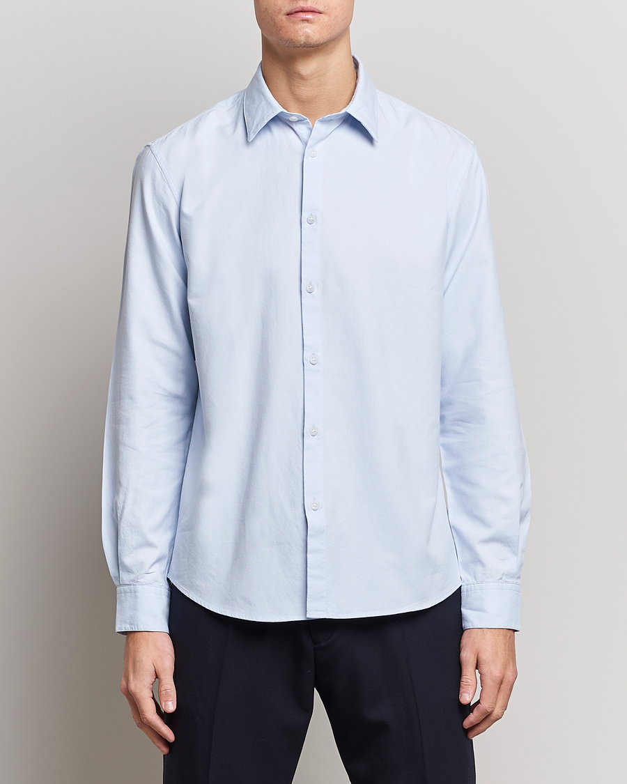 Men | Clothing | Sunspel | Casual Oxford Shirt Light Blue