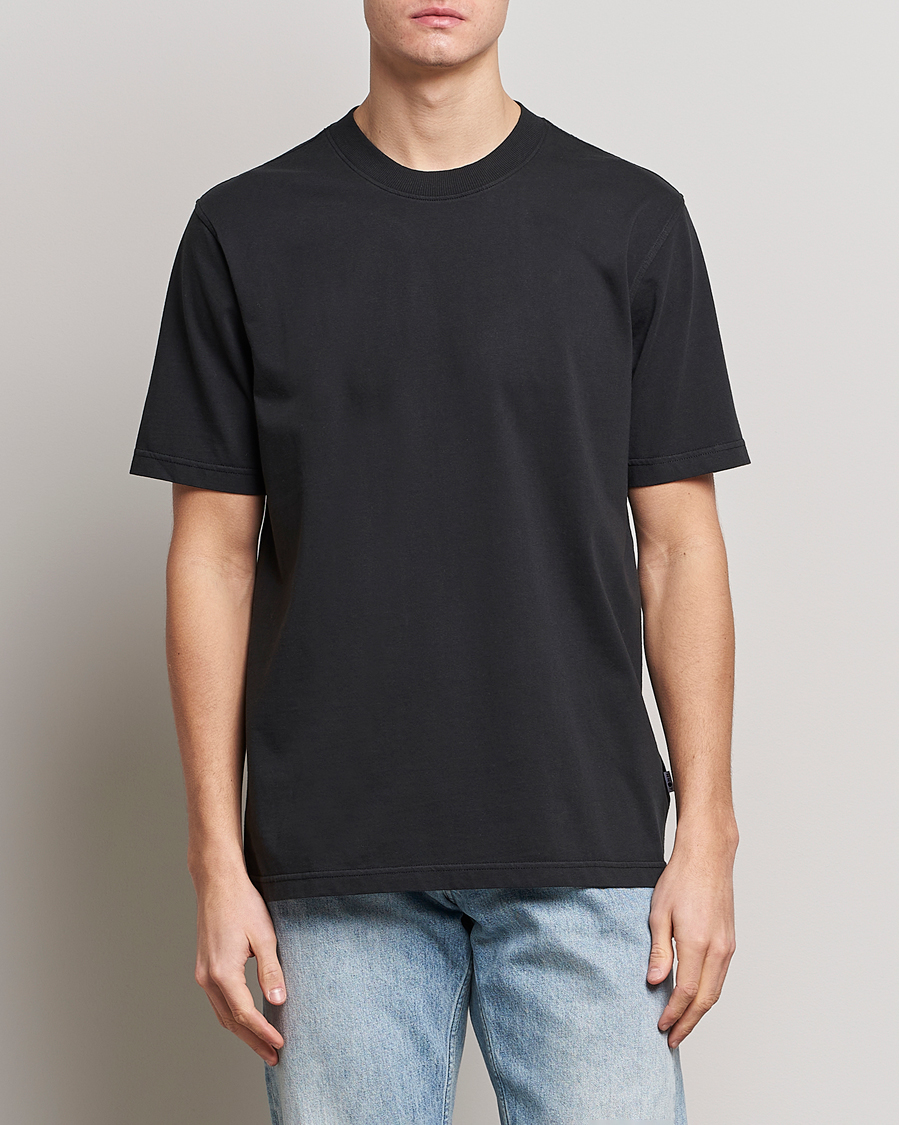 Men | Black t-shirts | NN07 | Adam Pima Crew Neck T-Shirt Black