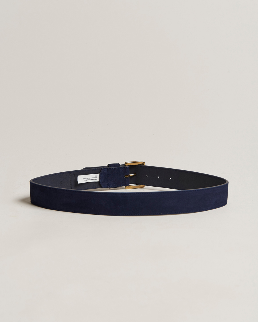 Men | Belts | Polo Ralph Lauren | Suede Belt Navy
