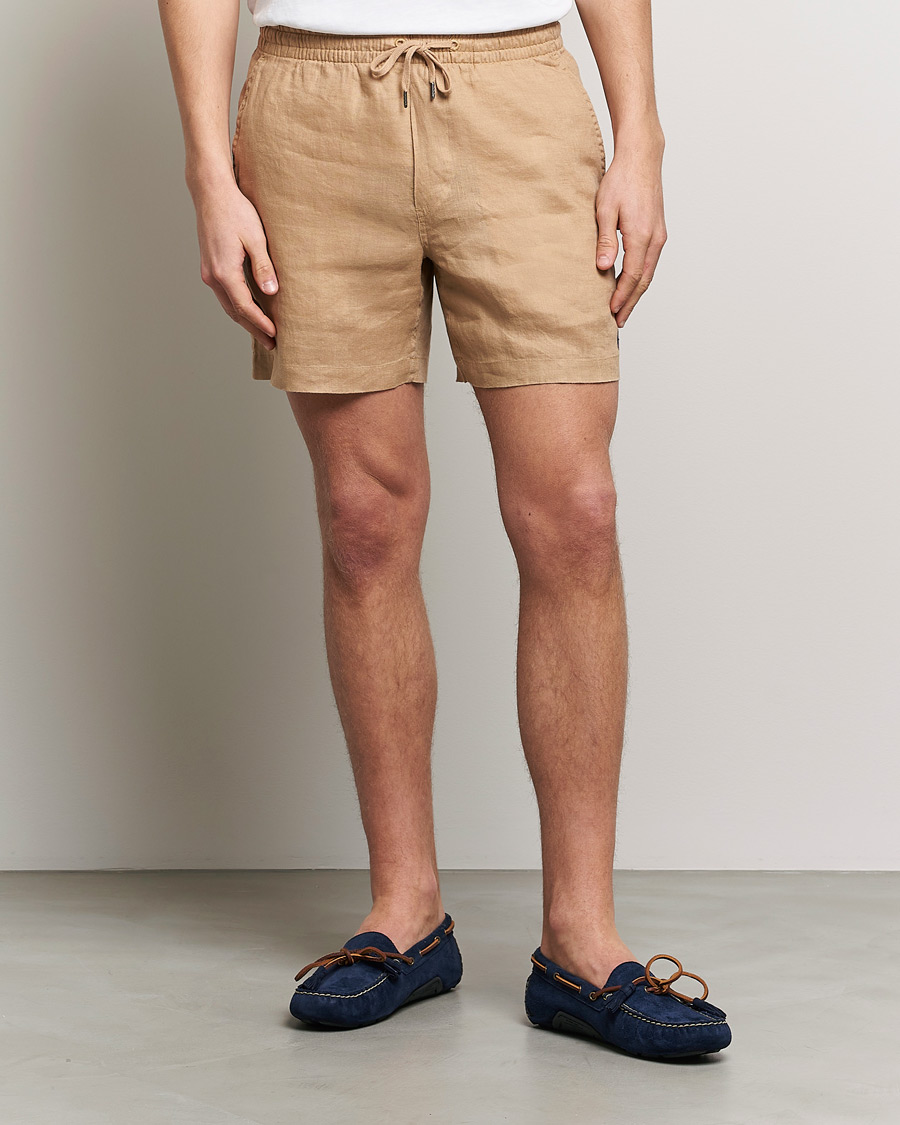 Men | Shorts | Polo Ralph Lauren | Prepster Linen Drawstring Shorts Vintage Khaki