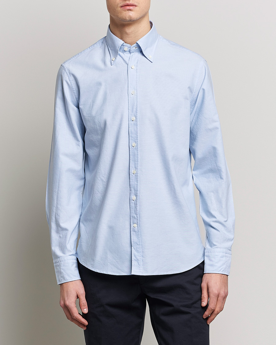 Herr | Stenströms | Stenströms | Fitted Body Oxford Shirt Light Blue