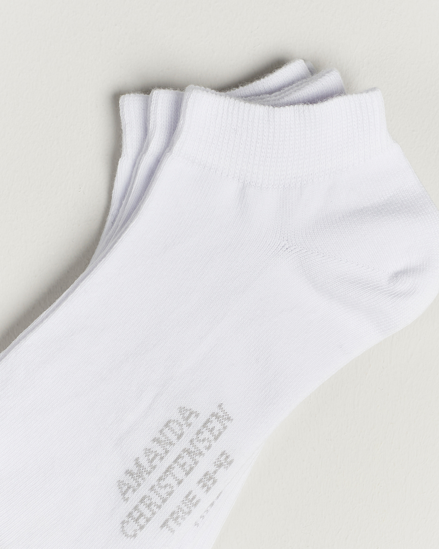 Men | Clothing | Amanda Christensen | 3-Pack True Cotton Sneaker Socks White