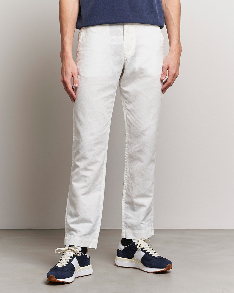 Men | Trousers | Polo Ralph Lauren | Cotton/Linen Bedford Chinos Deckwash White