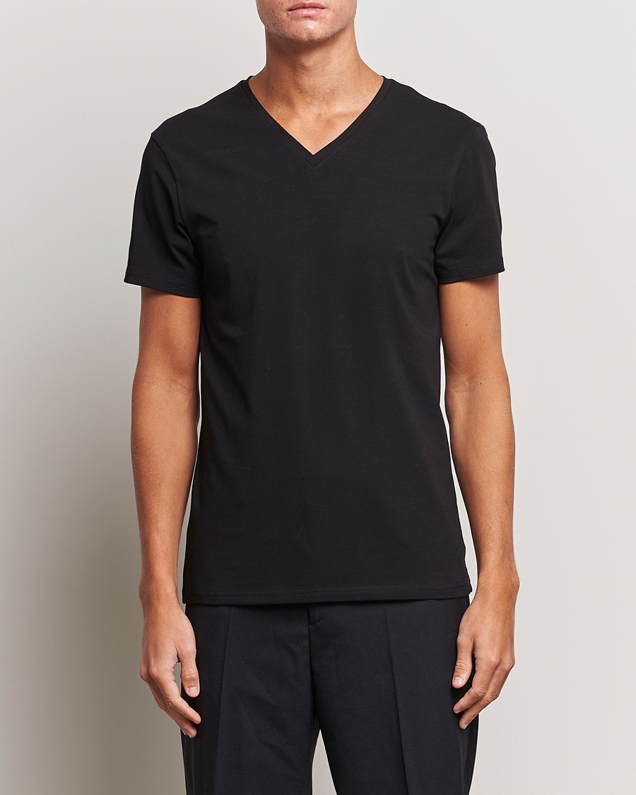 Men | Multipack | Bread & Boxers | 2-Pack V-Neck T-Shirt Black