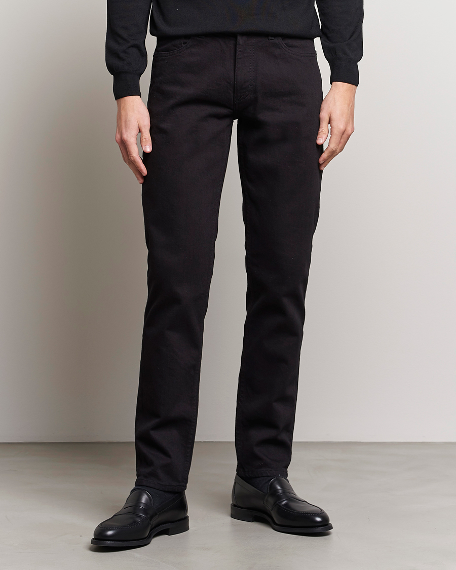 Men | Black jeans | Oscar Jacobson | Albert Cotton Stretch Jeans Black