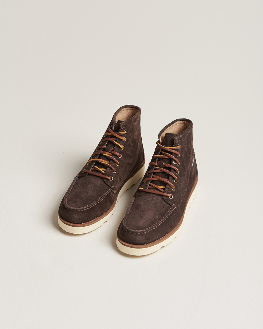 Men | Lace-up Boots | Sebago | Tala Oiled Suede Mid Boot Dark Brown