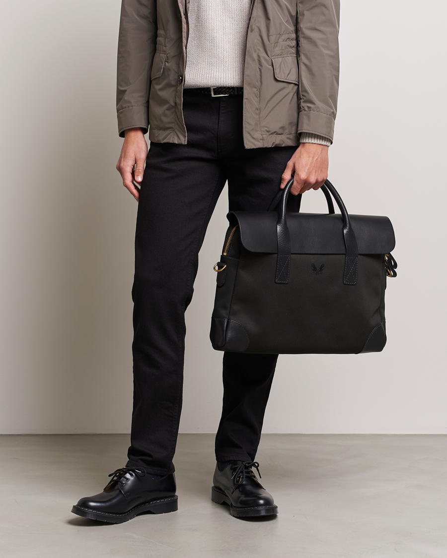 Men | Formal Wear | Bennett Winch | Canvas Briefcase Black