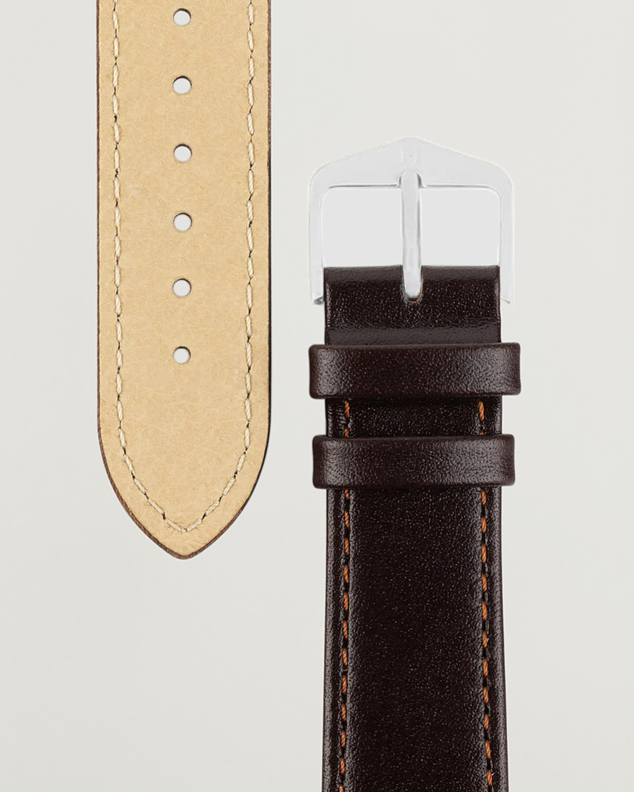 Men | HIRSCH | HIRSCH | Osiris Calf Leather Watch Strap Brown