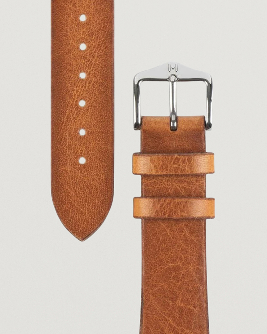 Herr |  | HIRSCH | Bagnore Vintage Leather Watch Strap Golden Brown