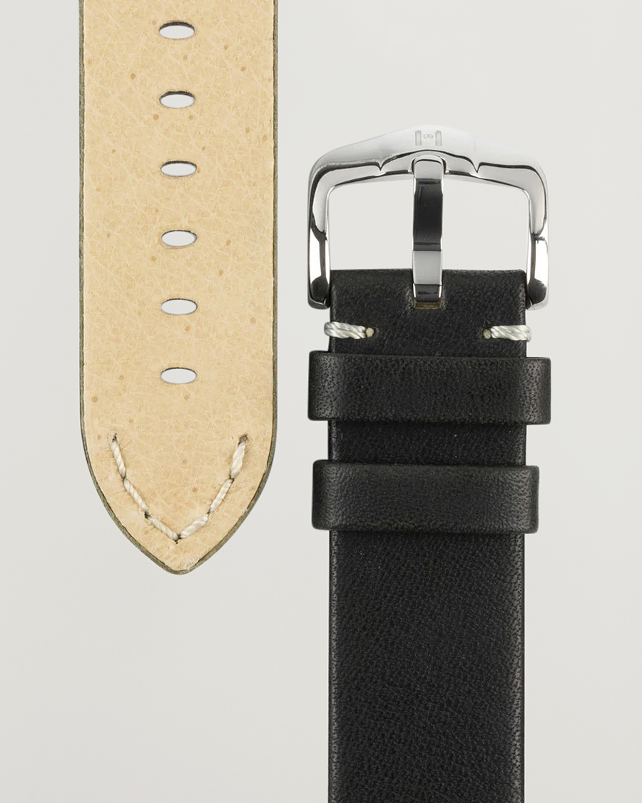 Men | HIRSCH | HIRSCH | Ranger Retro Leather Watch Strap Black