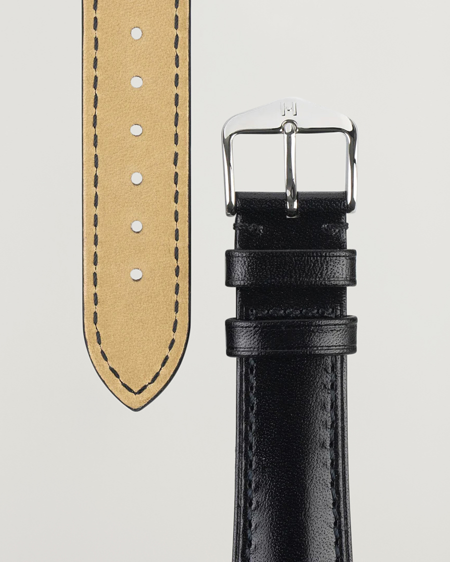 Herr |  | HIRSCH | Siena Tuscan Leather Watch Strap Black